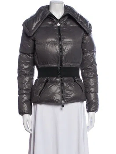 Pre-owned Moncler Down Coat In Grey