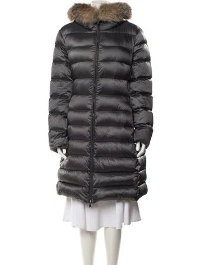 Pre-owned Moncler Down Coat In Grey