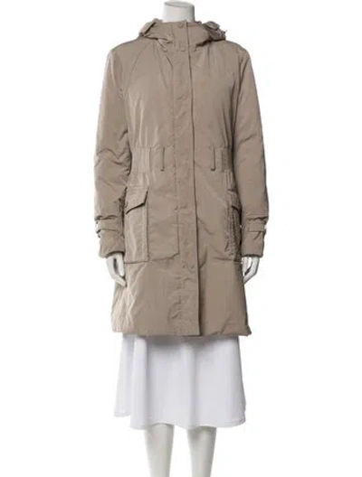Pre-owned Moncler Down Coat In Neutral