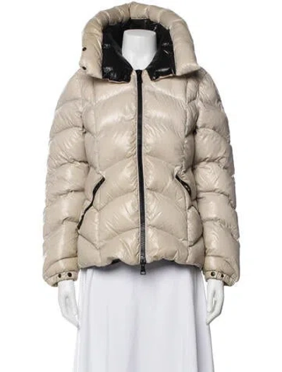 Pre-owned Moncler Down Coat In Neutral