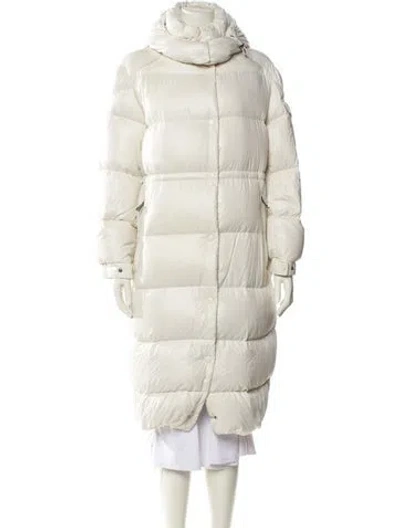 Pre-owned Moncler Down Coat In Neutral