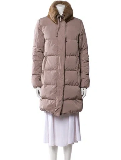Pre-owned Moncler Down Coat In Neutral
