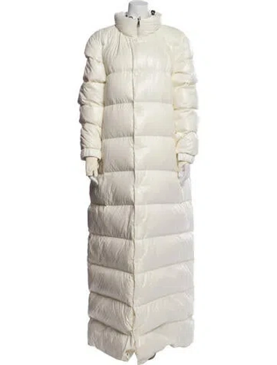 Pre-owned Moncler Down Coat In Neutral