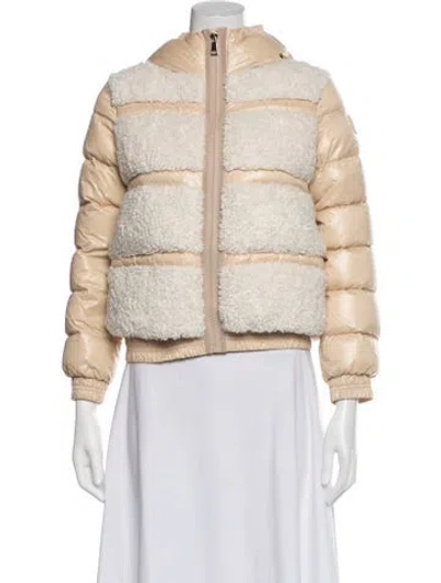 Pre-owned Moncler Down Coat In Neutral