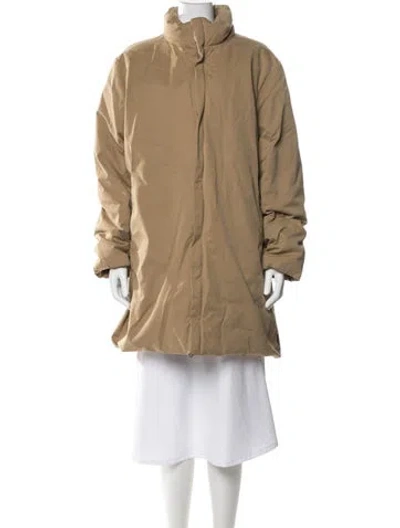 Pre-owned Moncler Down Coat In Neutral