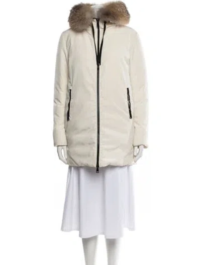 Pre-owned Moncler Down Coat In Neutral