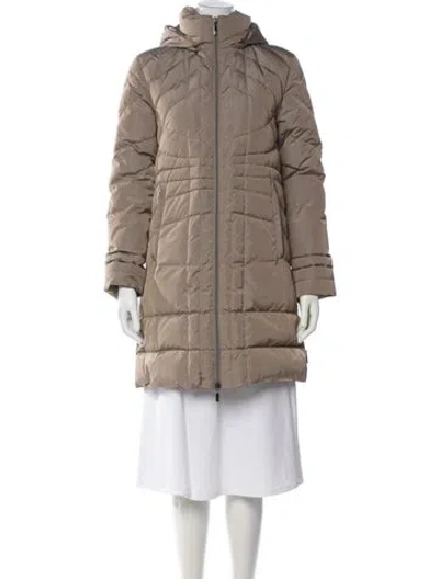 Pre-owned Moncler Down Coat In Neutral