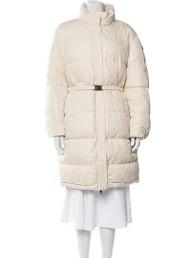 Pre-owned Moncler Down Coat In Neutral