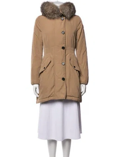 Pre-owned Moncler Down Coat In Neutral