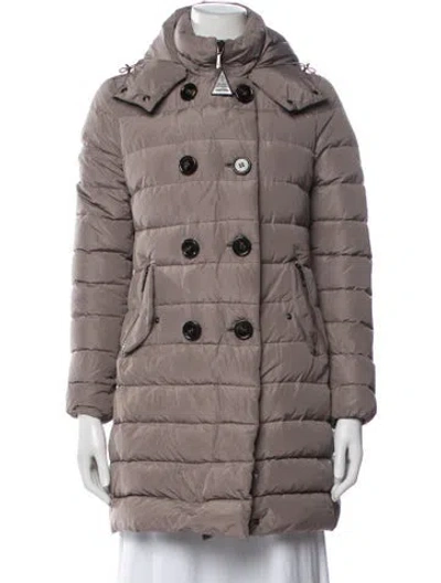 Pre-owned Moncler Down Coat In Neutrals