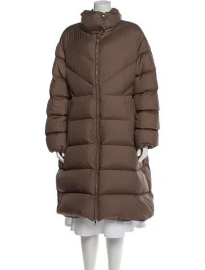 Pre-owned Moncler Down Coat In Neutrals