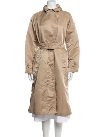 Pre-owned Moncler Down Coat In Neutrals