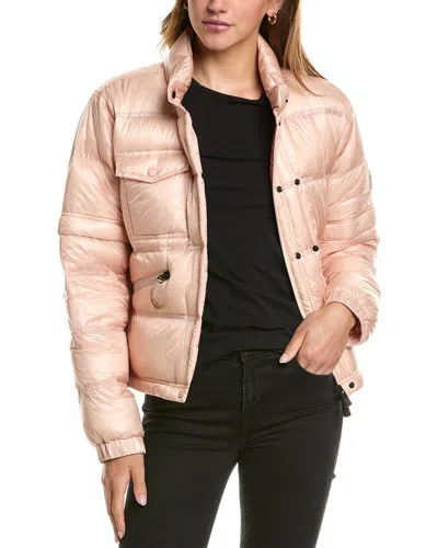 Moncler Down Coat In Pink