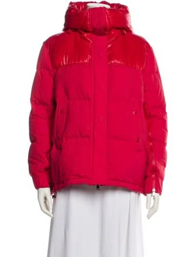 Pre-owned Moncler Down Coat In Red