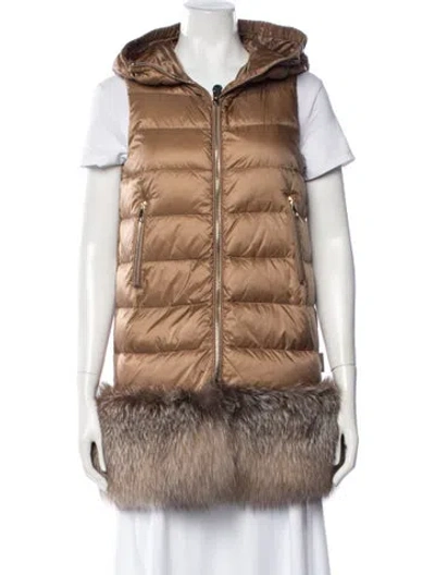 Pre-owned Moncler Down Coat W/ Tags In Brown