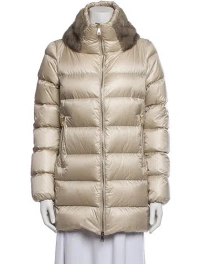 Pre-owned Moncler Down Coat W/ Tags In Neutral