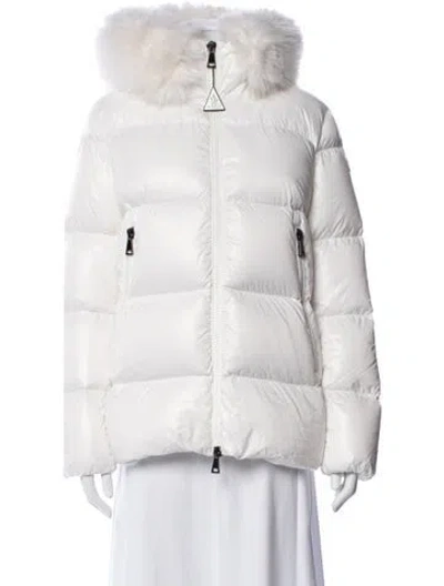 Pre-owned Moncler Down Coat W/ Tags In White
