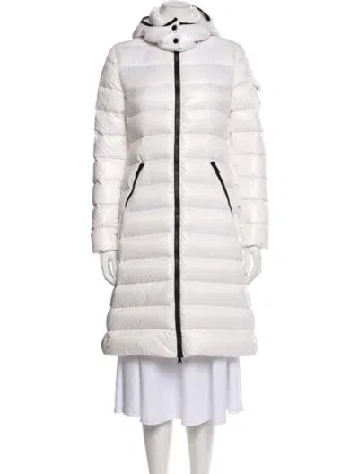 Pre-owned Moncler Down Coat In White