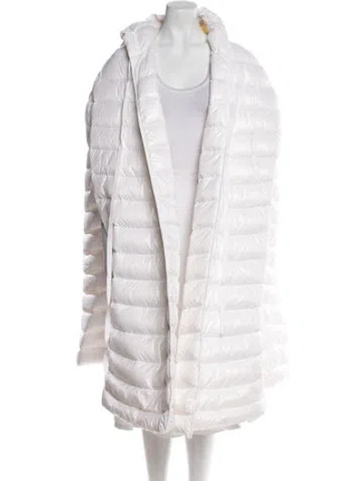 Pre-owned Moncler Down Coat In White