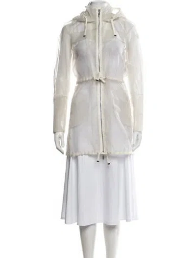 Pre-owned Moncler Down Coat In White