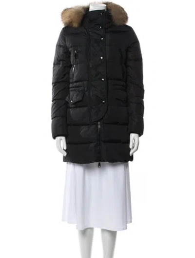 Pre-owned Moncler Down Down Coat In Black