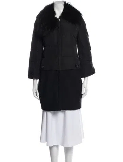 Pre-owned Moncler Down Down Coat In Black