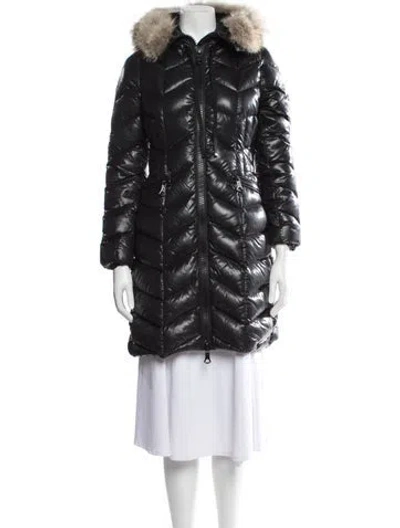 Pre-owned Moncler Down Down Coat In Black