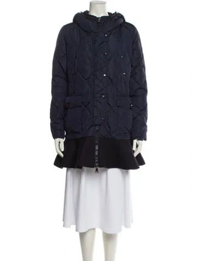 Pre-owned Moncler Down Down Coat In Blue