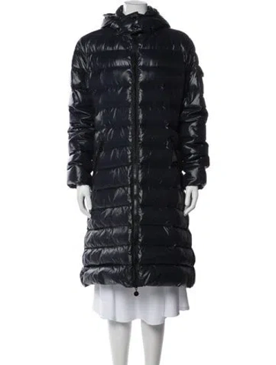 Pre-owned Moncler Down Down Coat In Blue