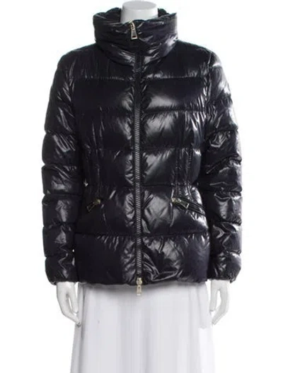 Pre-owned Moncler Down Down Coat In Blue