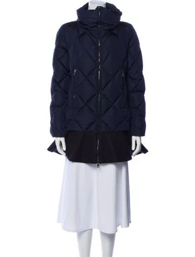 Pre-owned Moncler Down Down Coat In Blue
