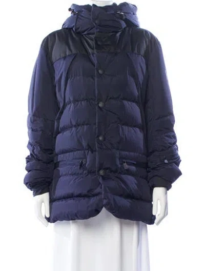 Pre-owned Moncler Down Down Coat In Blue