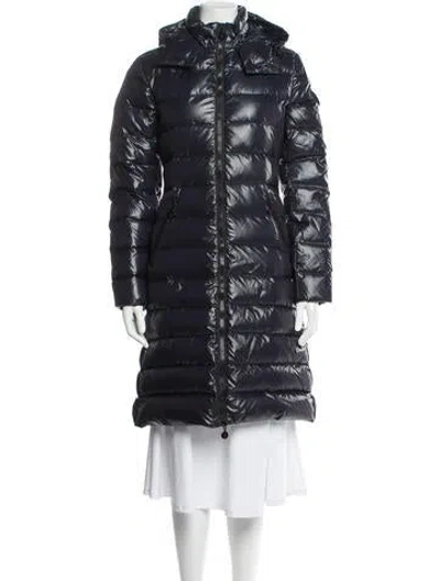 Pre-owned Moncler Down Down Coat In Blue