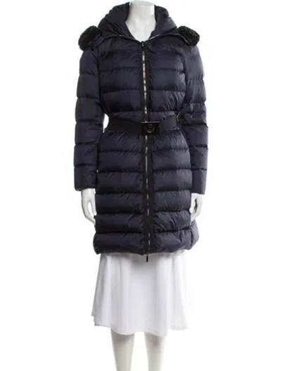 Pre-owned Moncler Down Down Coat In Blue