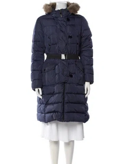Pre-owned Moncler Down Down Coat In Blue