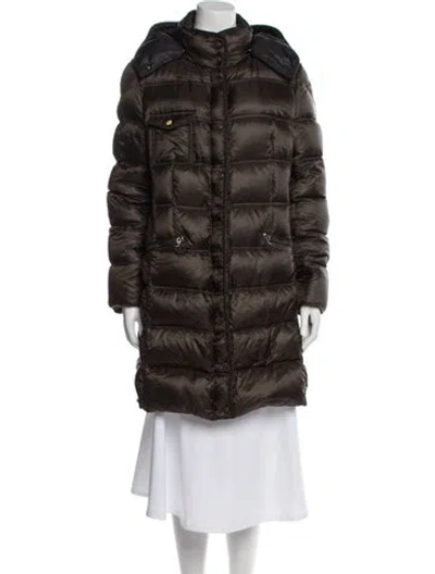 Pre-owned Moncler Down Down Coat In Brown