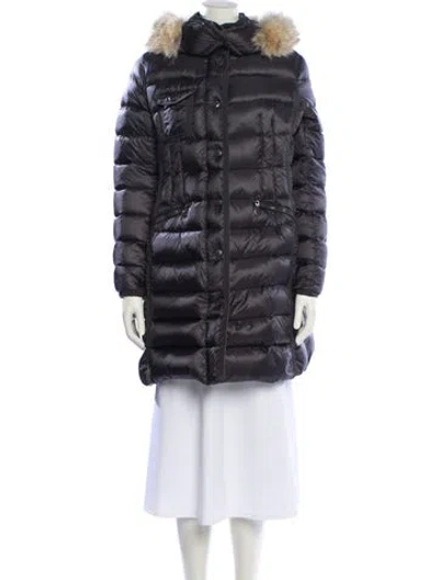 Pre-owned Moncler Down Down Coat In Gray