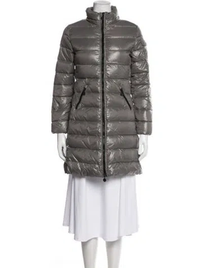 Pre-owned Moncler Down Down Coat In Gray