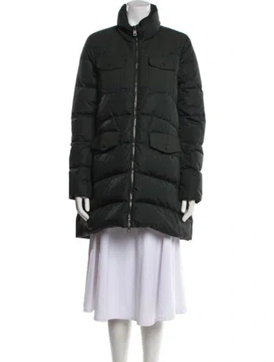 Pre-owned Moncler Down Down Coat In Green