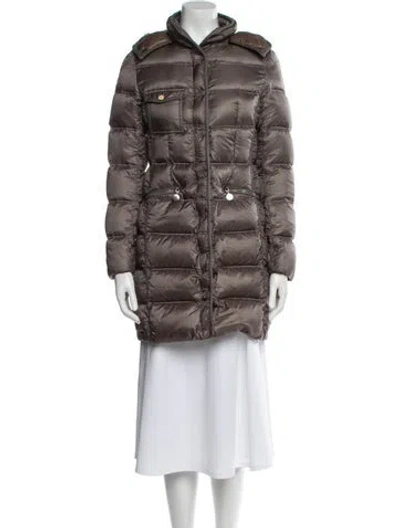 Pre-owned Moncler Down Down Coat In Neutral