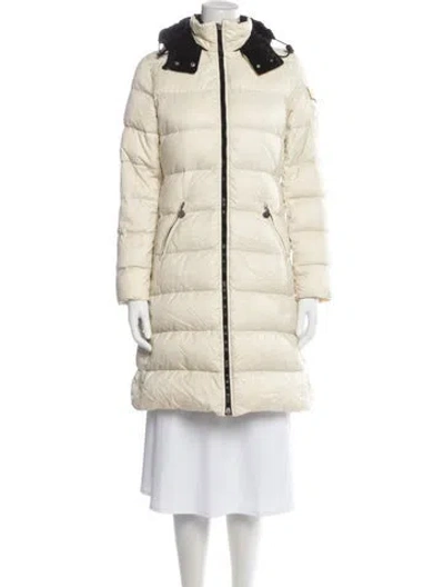 Pre-owned Moncler Down Down Coat In Neutrals