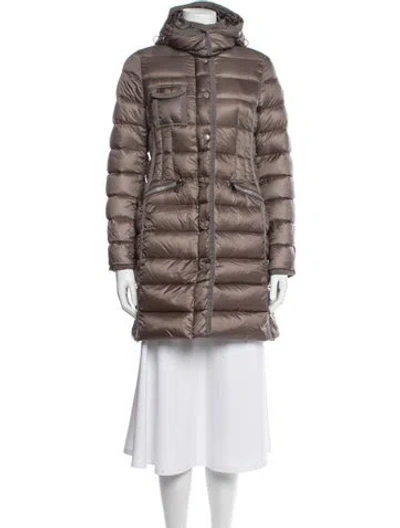 Pre-owned Moncler Down Down Coat In Neutrals