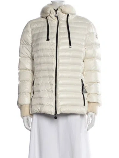 Pre-owned Moncler Down Down Coat In White