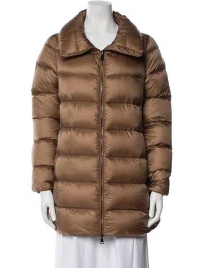 Pre-owned Moncler Down Down Jacket In Brown