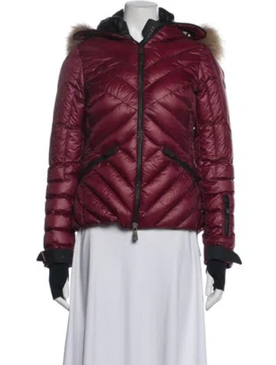 Pre-owned Moncler Down Down Jacket In Burgundy