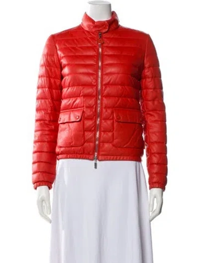 Pre-owned Moncler Down Down Jacket In Orange