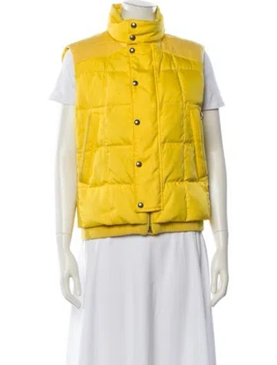 Pre-owned Moncler Down Down Jacket In Yellow