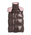 Moncler Down-filled Luzule Gilet In Brown