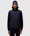 Moncler Down Front Cardigan In Navy