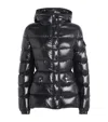 Moncler Down Hooded Barante Jacket In Black